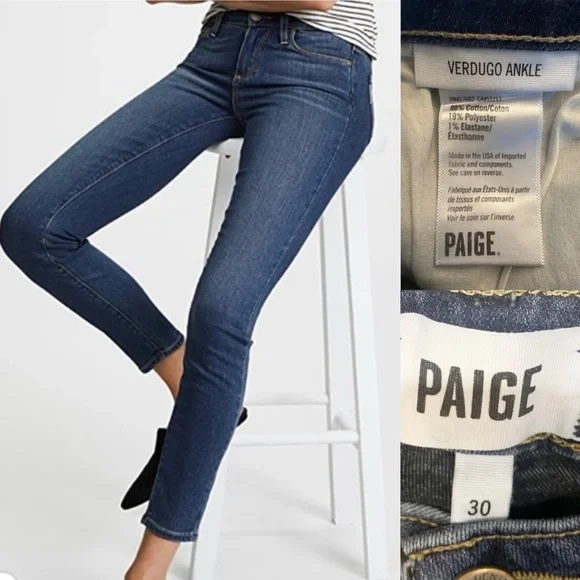 Paige Verdugo Ankle Skinny Jeans sz 30 women’s Denim pants - Picture 6 of 8